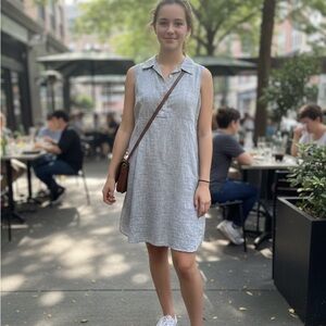 JohnPaulRichard Light Gray Collared Mini Dress